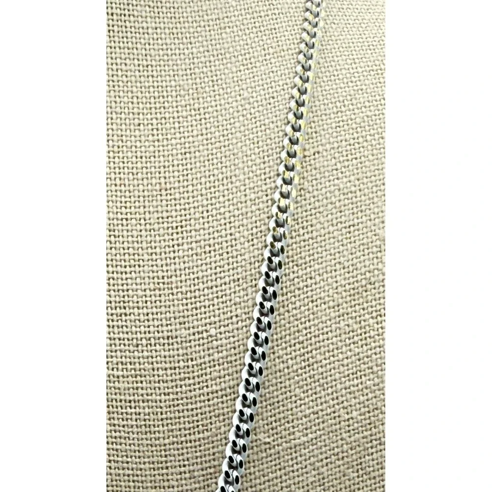 Signed‎ Japan White Chain Gold Accents Necklace 18